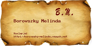 Borovszky Melinda névjegykártya